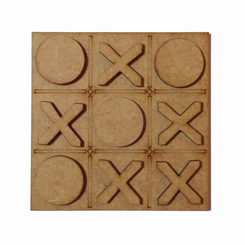 Kit 30 Jogos da velha em MDF Cru 10x10cm tabuleiro brinquedo lembrancinha