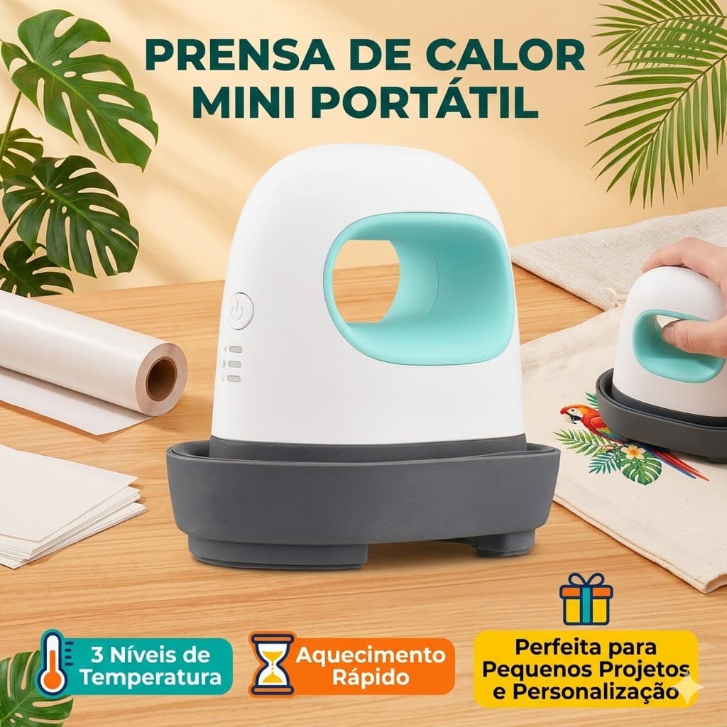 Ferro de passar roupa Mini Prensa Térmica Simples Máquina De Engomar Para Sacos De Roupas Verde ferro a vapor portátil