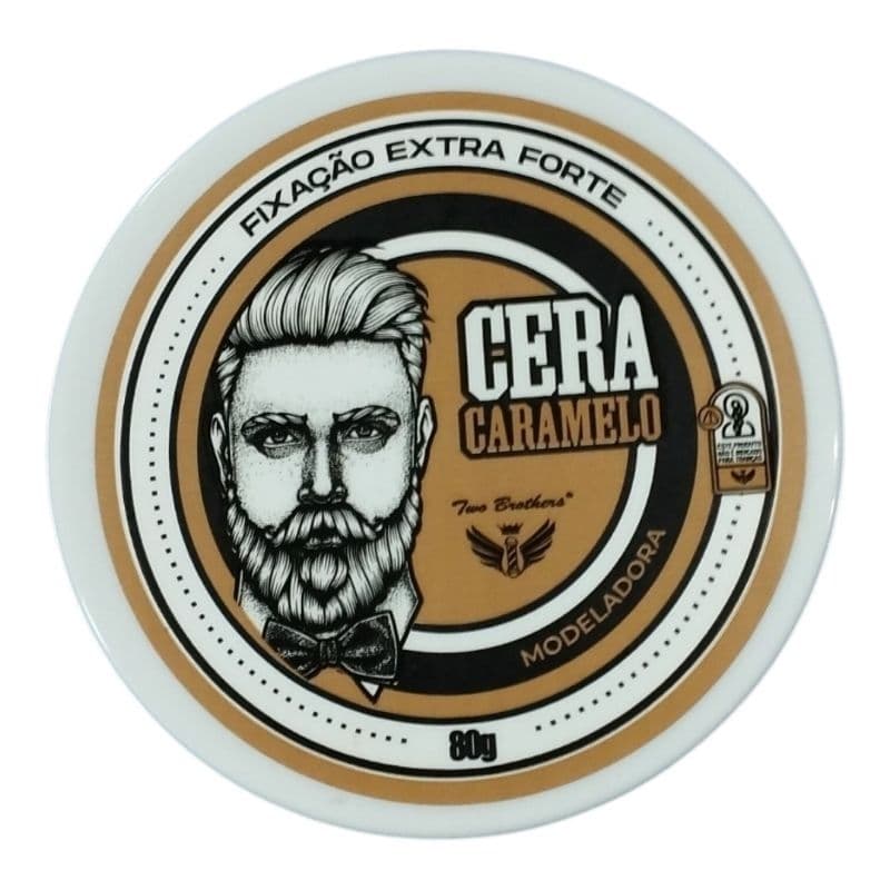 1 Cera  Caramelo 80g Para Modelar e Fixar Cabelo Two Brothers Profissional