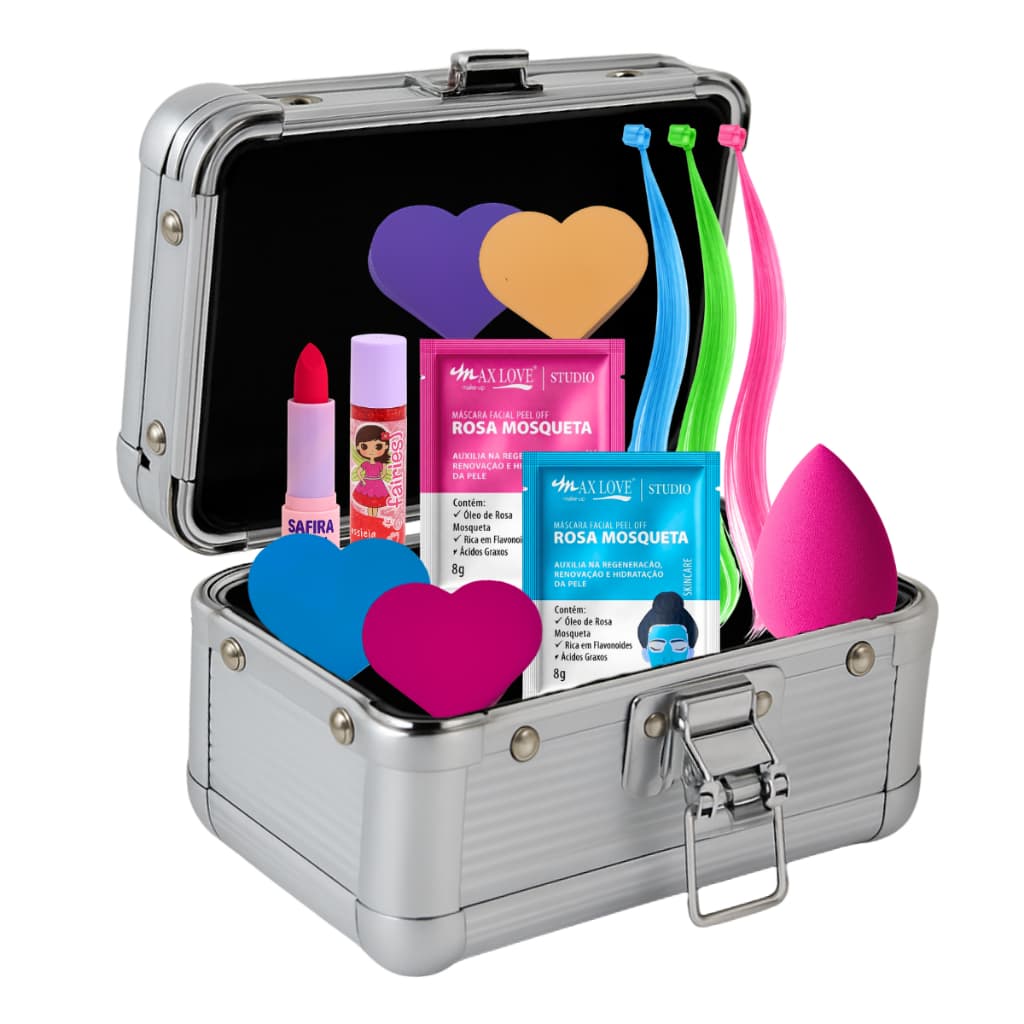 Kit De Maquiagem Infantil Para Presente Dia Das Crianças Completo Profissional Filha Do Papai