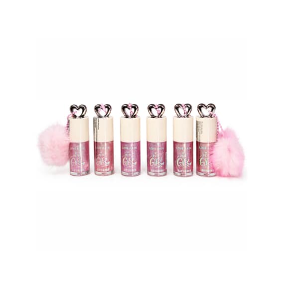 Lip Gloss Labial Best Girl Chaveiro Com Pompom Lové Rain