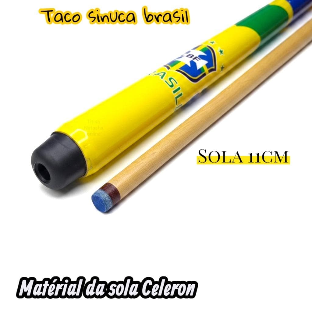 Taco Sinuca Bilhar Brasil Time Copa Do Mundo Linha Premium