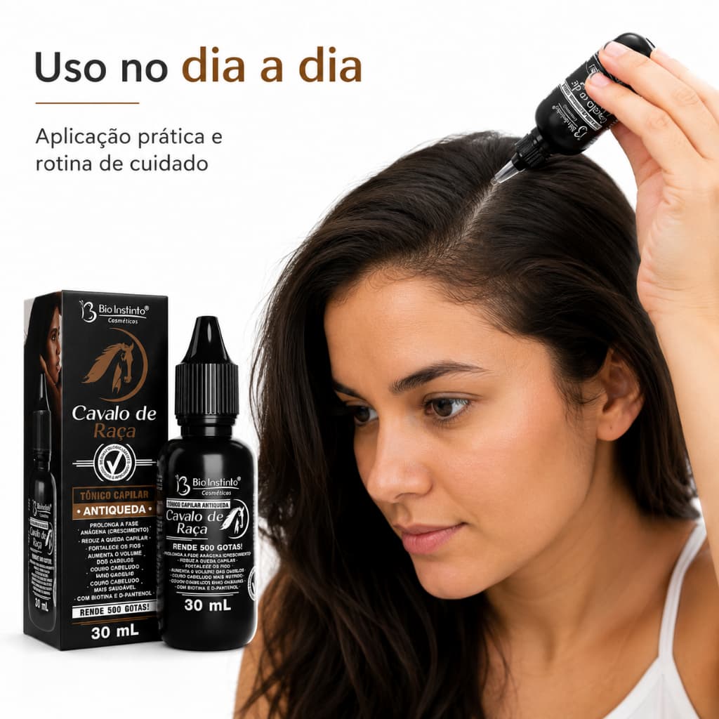 Kit Tonico Capilar Cavalo de Raça Antiqueda 30ml  Fortalece Cabelo  Crescimento e Queda Capilar