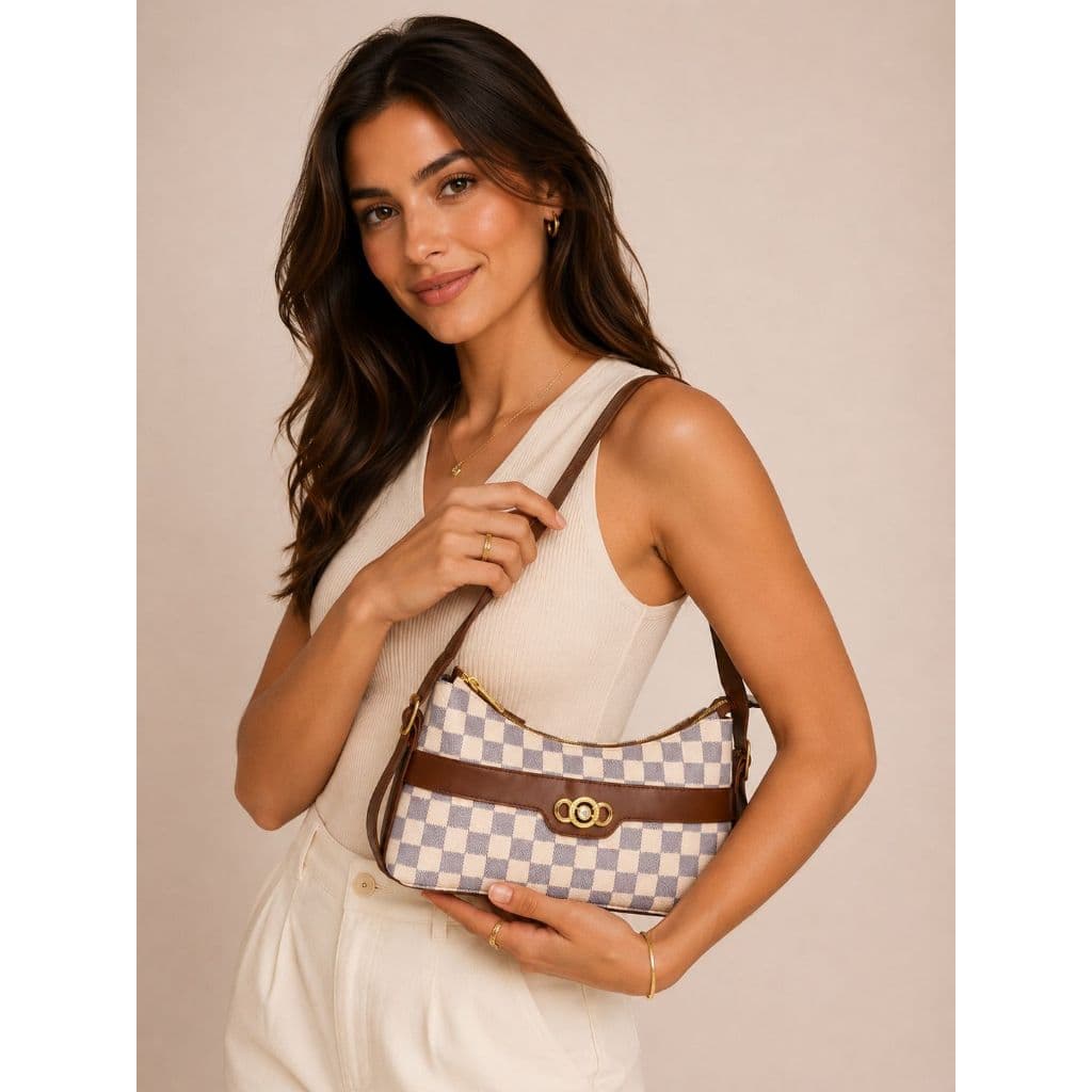 Bolsa Feminina Meia Lua Alça De Mão Regulável Casual Chique