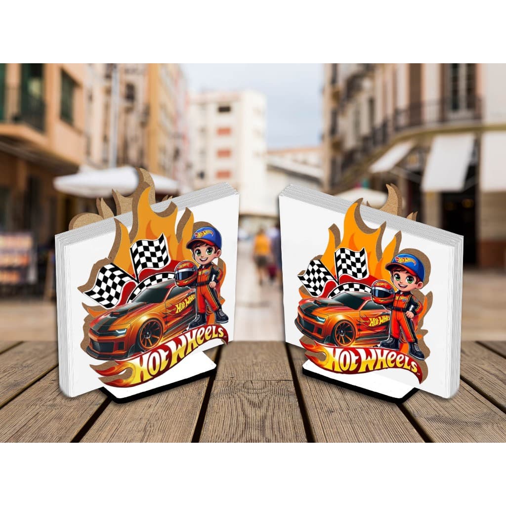 Kit 10 Centro de Mesa Porta Guardanapo Hot Wheels