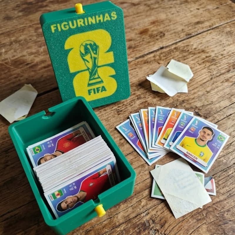 Porta Figurinhas Copa 2023 FIFA em 3D | Caixa Organizadora para Álbum e Cards Cole