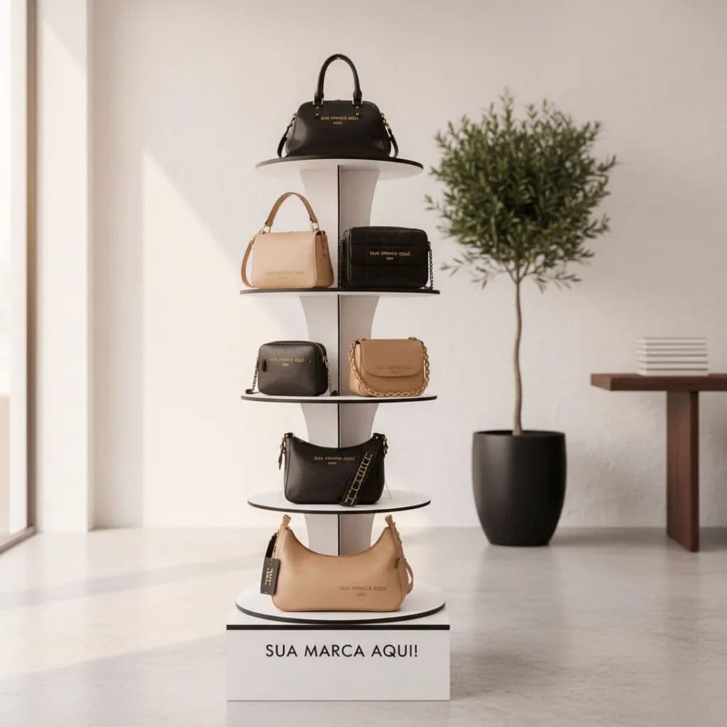 Expositor Giratório Arara Para Bolsas E Acessórios P Lojista ENVIO DESMONTADA