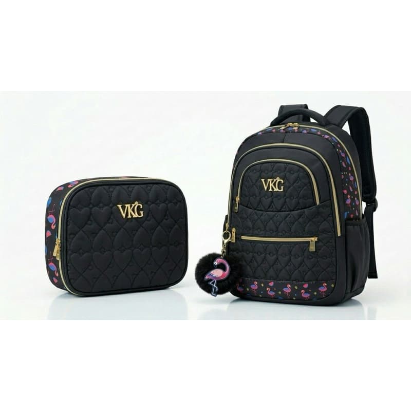 🎒 Kit Mochila Escolar VKG + Estojo | Lya Chic ✨
