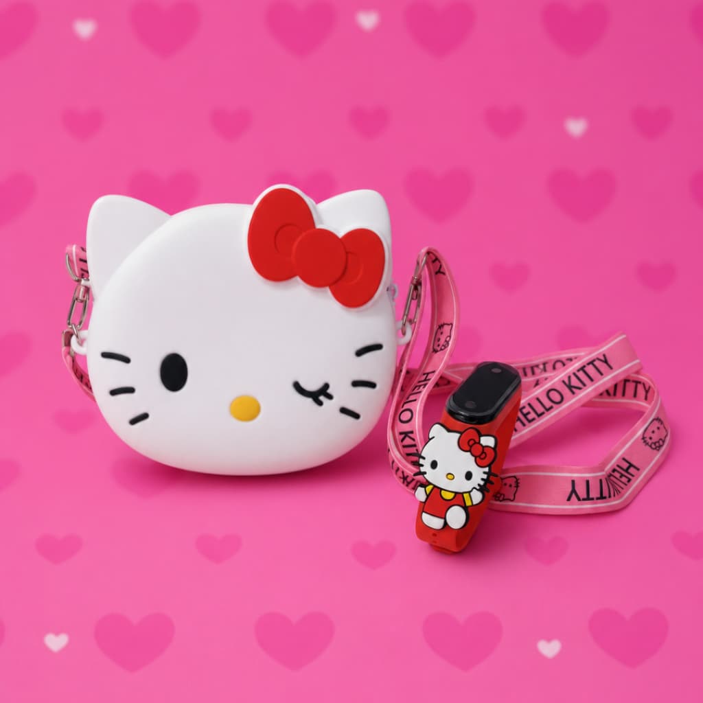 Bolsa Crossbody Hello Kitty - Design Adorável, Portátil e Leve