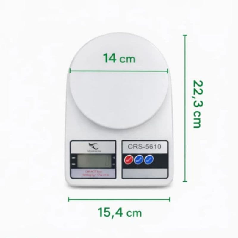 Balança De Cozinha Digital até 10kg branca