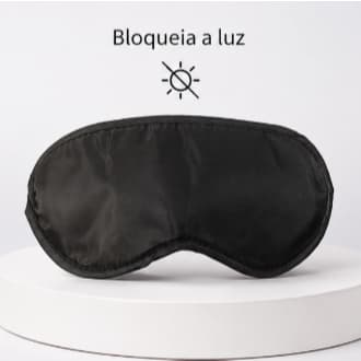 Kit com 3 Máscaras de Dormir Ajustável Antiluz Confortável para Viagem e Sono