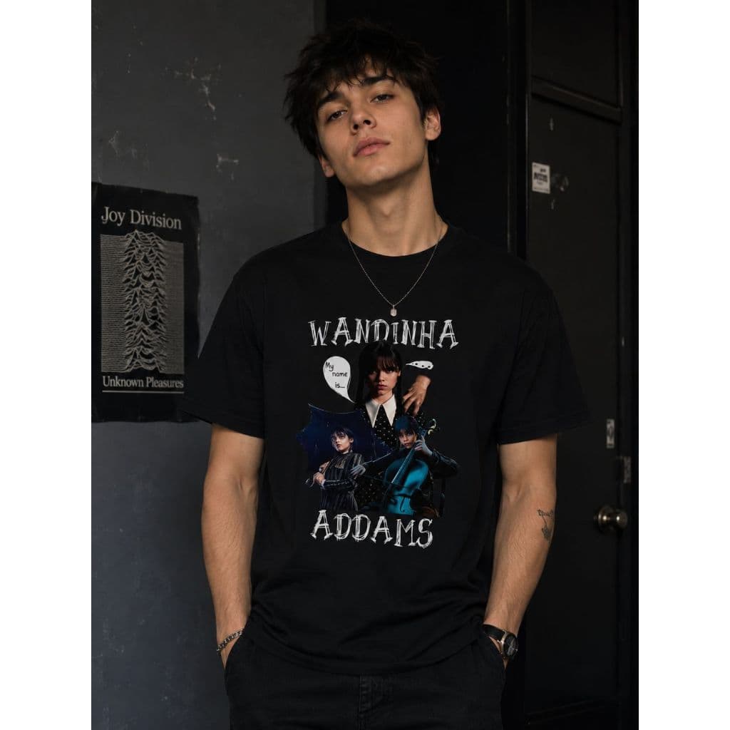 CAMISETA WANDINHA DA SERIE 100%ALGODÃO DO TAMANHO 10 AO G1