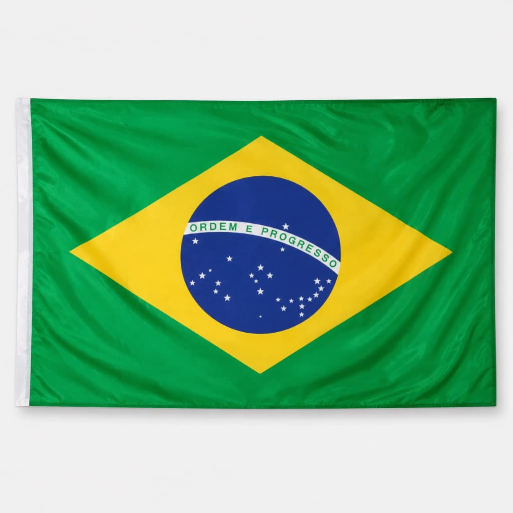 Bandeira do Brasil 95x130cm Grande Tecido Poliéster Decoração Torcida Verde Amarela