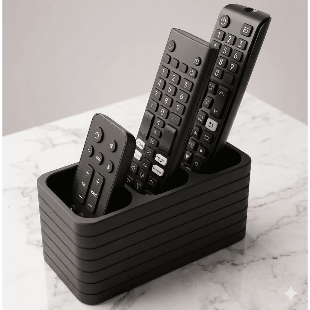 Porta Controle Remoto Suporte Triplo de Mesa Bancada