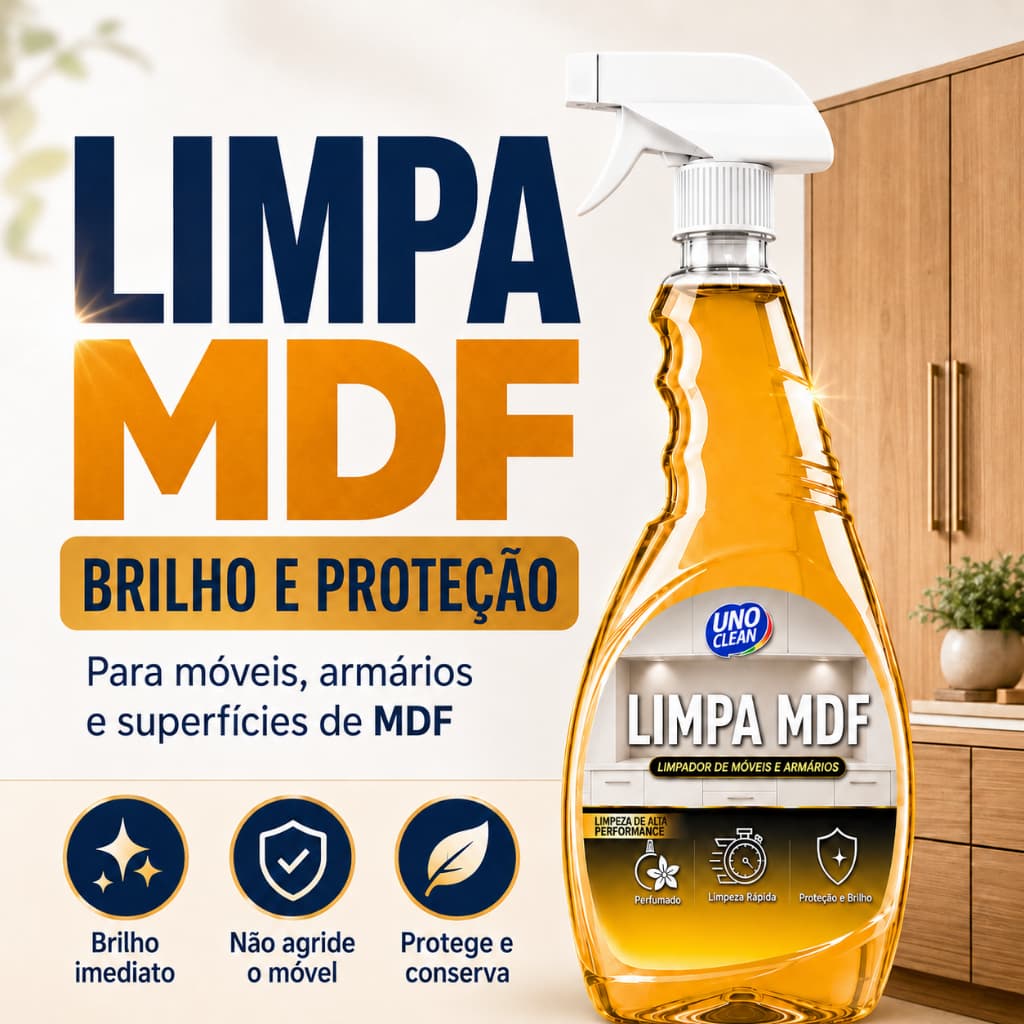 Limpa Mdf Spray 500ml Provita Moveis Armarios Cozinha Bancadas Paineis Gordura Mancha Sujeira Brilho