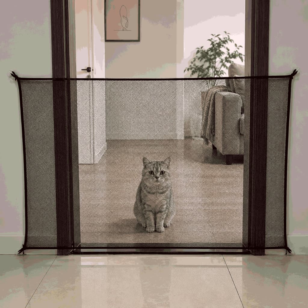 Cerca para Cachorro e Gatos - Tela Divisória de Proteção para Portas, Removível