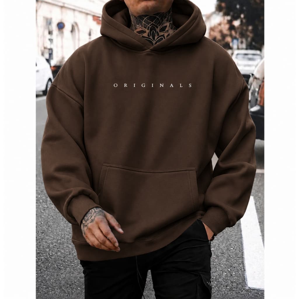 POLAR BEAR Moletom Canguru Com Capuz Confortavel Algodão Estilo Ideal Para O Inverno Estampado Originals