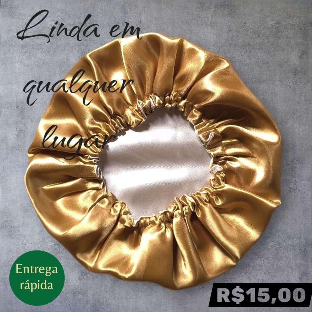 Touca de Cetim Dupla Face, Basica, Lisa, grande, para dormir, Anti-Frizz do Brasil, de cabelo,  ferrugem, terracota
