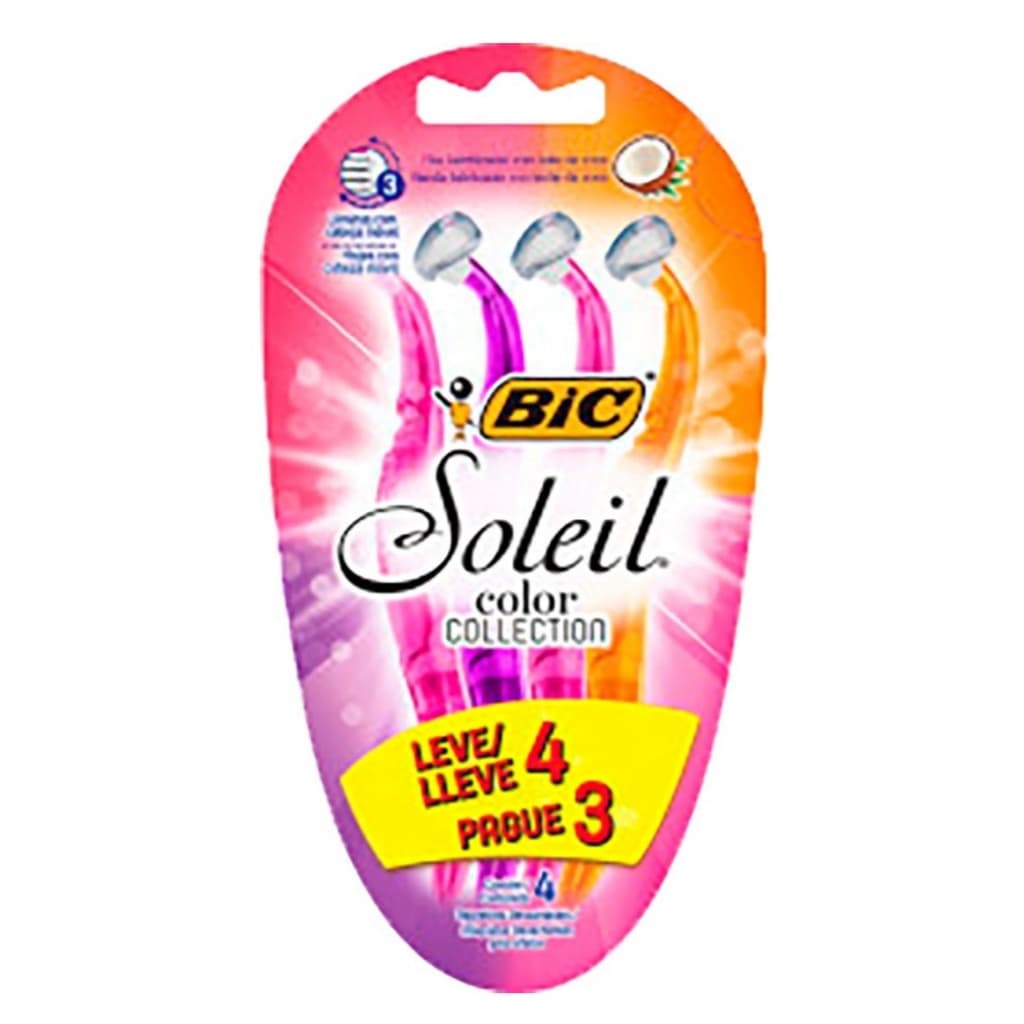 Bic Barbeador, Depilador Soleil 4 Unidades Lubri Leite Coco - Aparador de Pelos