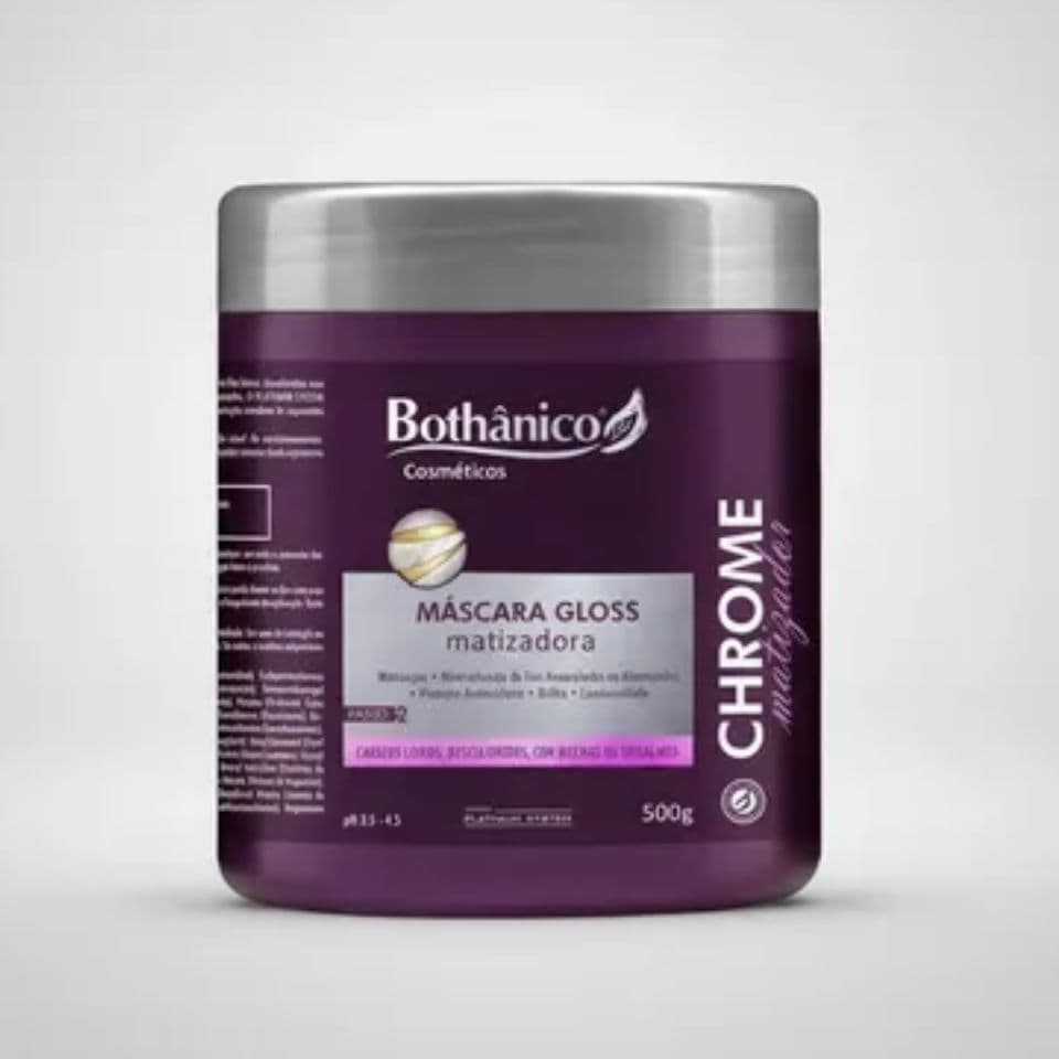 Máscara Matizadora Cabelos Loiros Brancos Chrome Bothanico Hair 500g