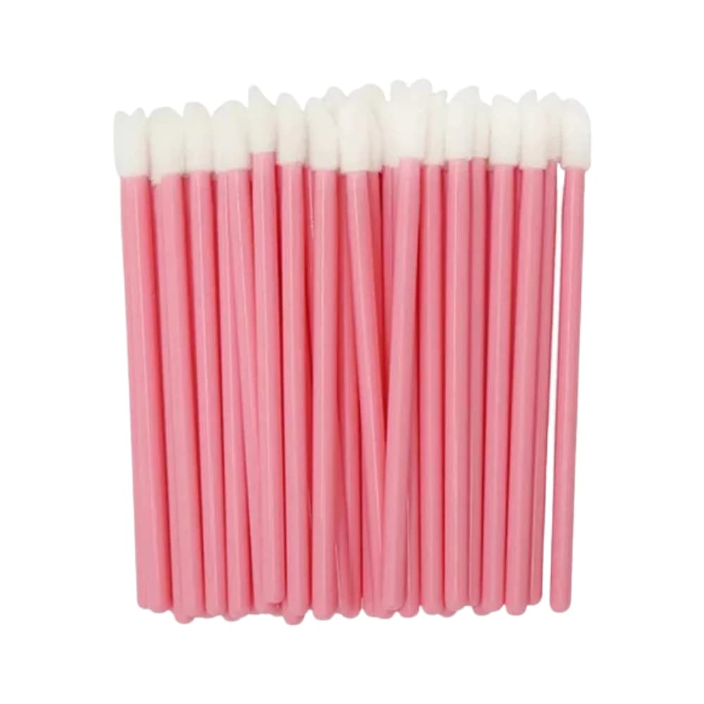 Kit 150 Aplicador Pincel de Gloss e Batom Limpeza Cílios Descartável
