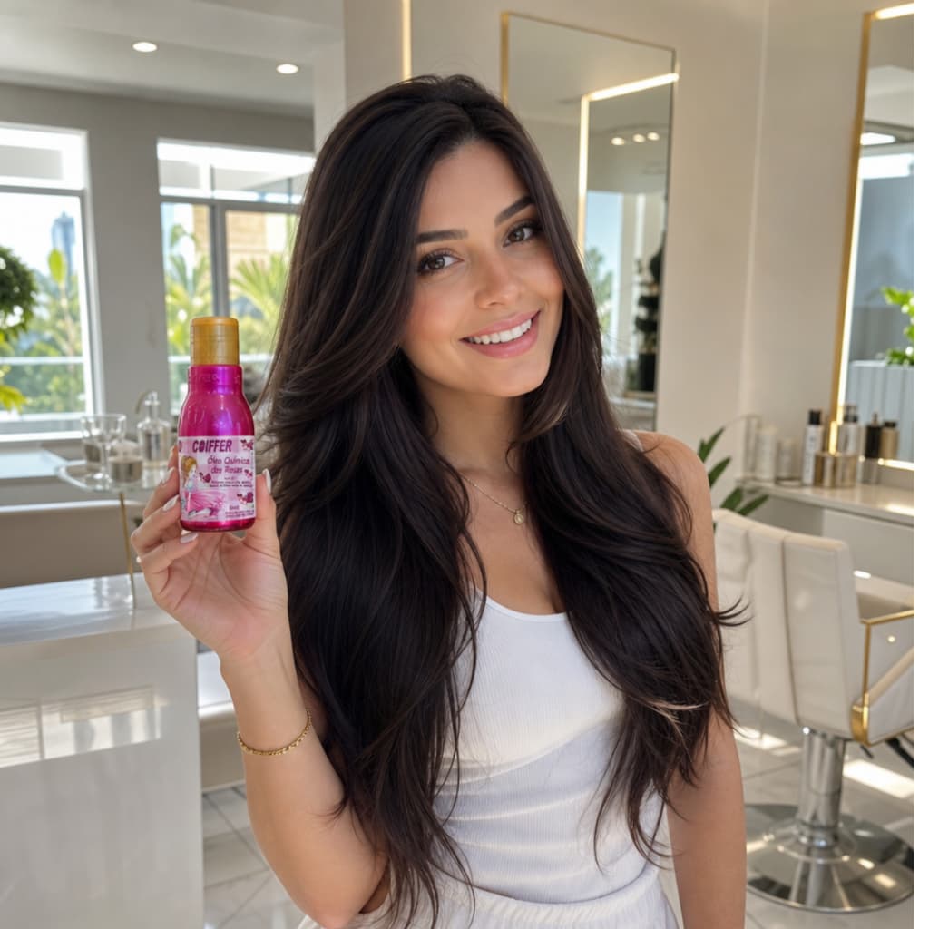 Óleo Química das Rosas Coiffer 80ml Finalizador  Anti Frizz e Brilho