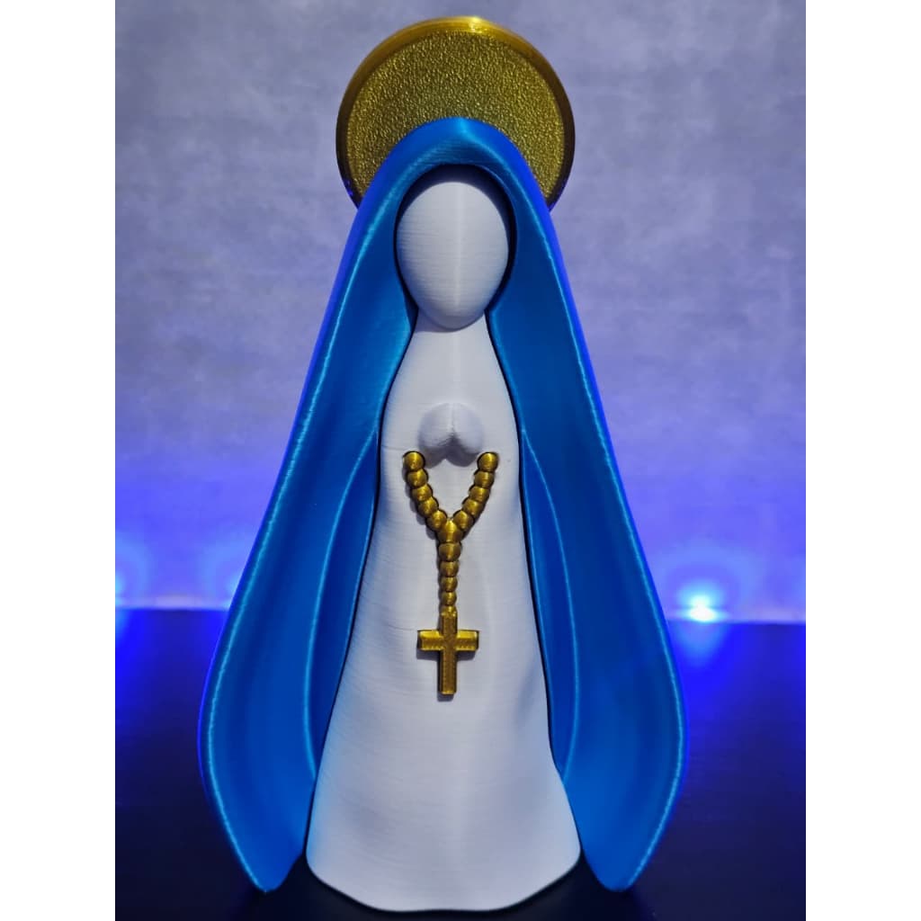 Nossa Senhora Aparecida Estatueta 3D | Imagem Religiosa | Decoração | Presente Católico