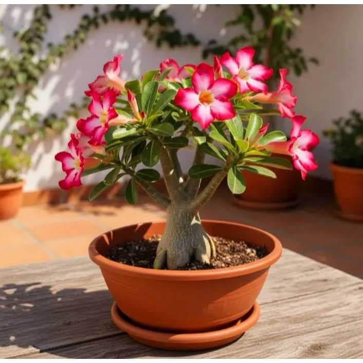 Floreira redondo cor  (terra cota), com prato, 31cm, 6,6litros , kit 2 unidades