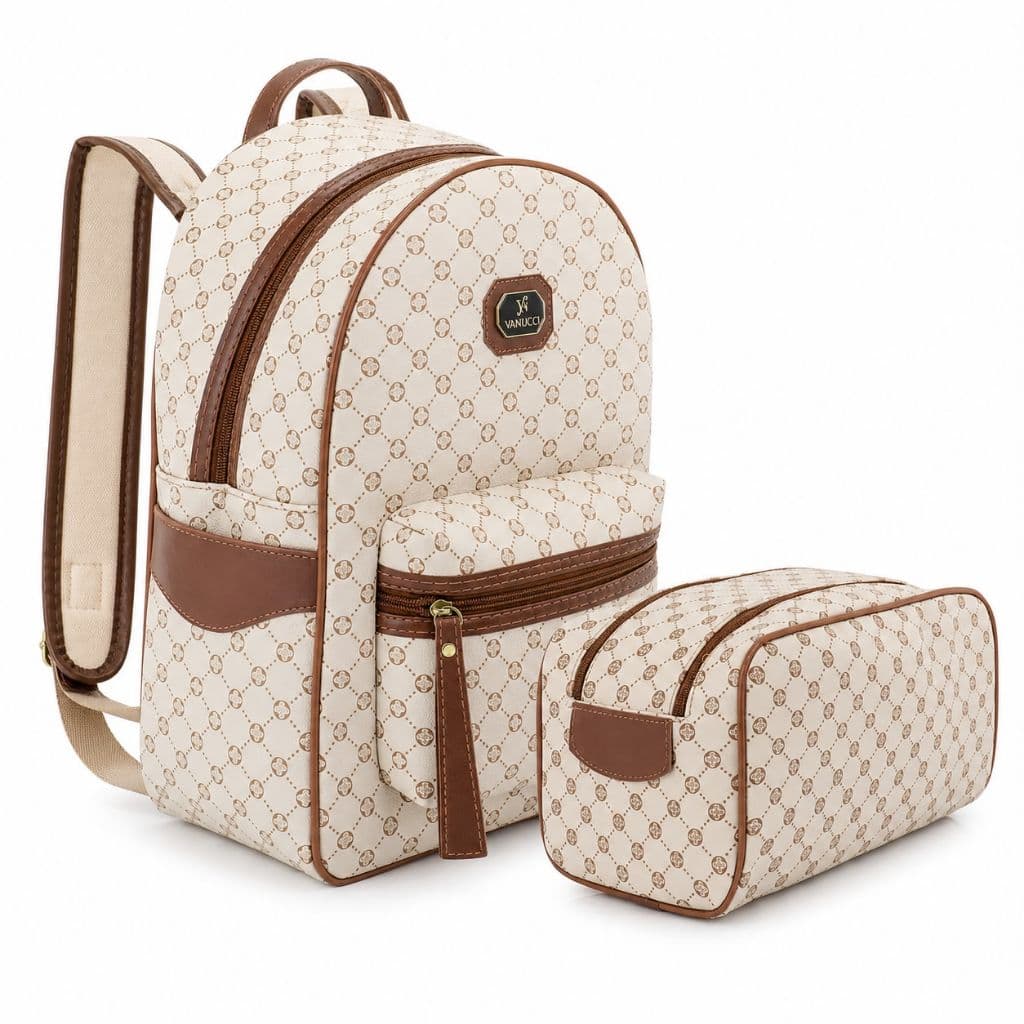 Kit mochila +Nécessaire Organizadora Unissex escola faculdade trabalho Varias Cores