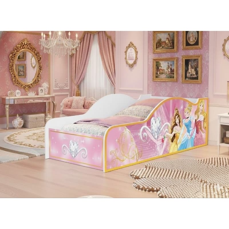 Cama Infantil Menina Princesas Rosa sem Colchão Segurança e Conforto com Design Encantador