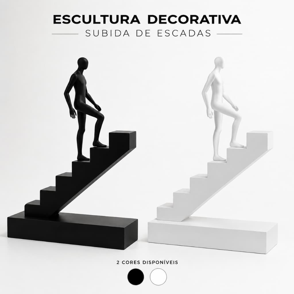 Escultura Abstrata Subindo Escada Modernas Caminho Sucesso Enfeite Casa Escritório