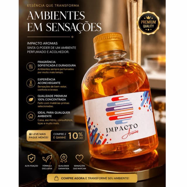 Difusor de Aromas 250ml com Varetas | Aromatizador de Ambiente Premium Cheiro Duradouro para Casa Quarto e Escritório