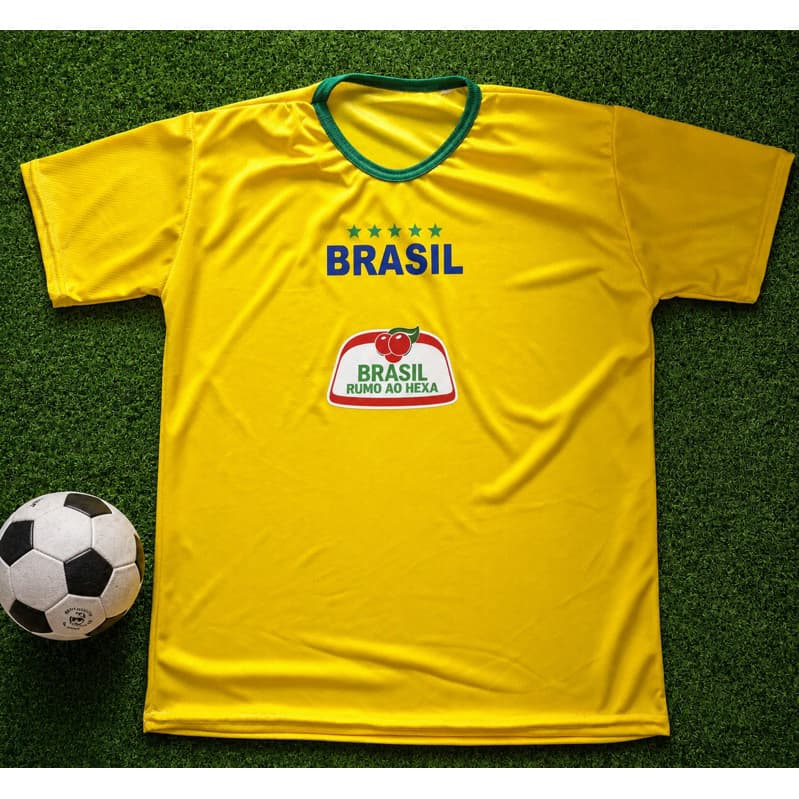 Camisa Camiseta Dry Fit Masculina Brasil Copa Do Mundo