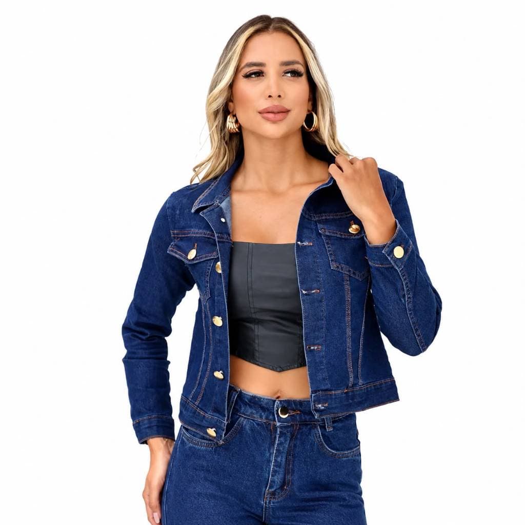 Jaqueta Jeans Feminina Premium |Modelagem Perfeita |Confortável e Estilosa.