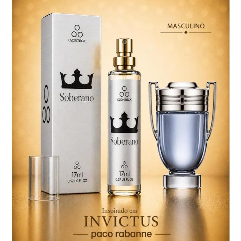 Perfume Masculino Soberano Ozonteck Ideal para Homens de Presença Fragancia Fina ideal para voce