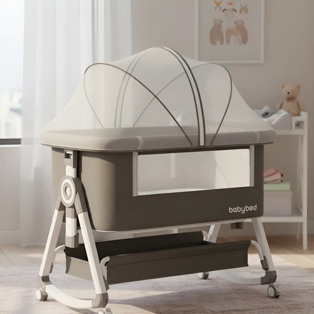Berço Portátil Moises Co-bed Até 15kg C/ Balanço Mosquiteiro e Cesto Luna - KaBaby