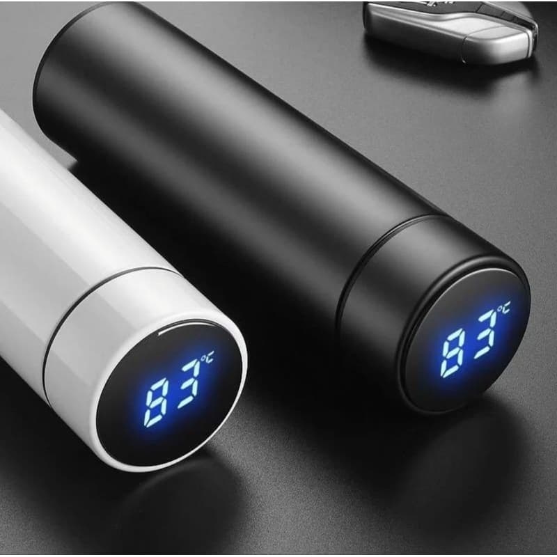 Garrafa Térmica com Display Digital Led e Termômetro Academia 500ml em Aço Inox