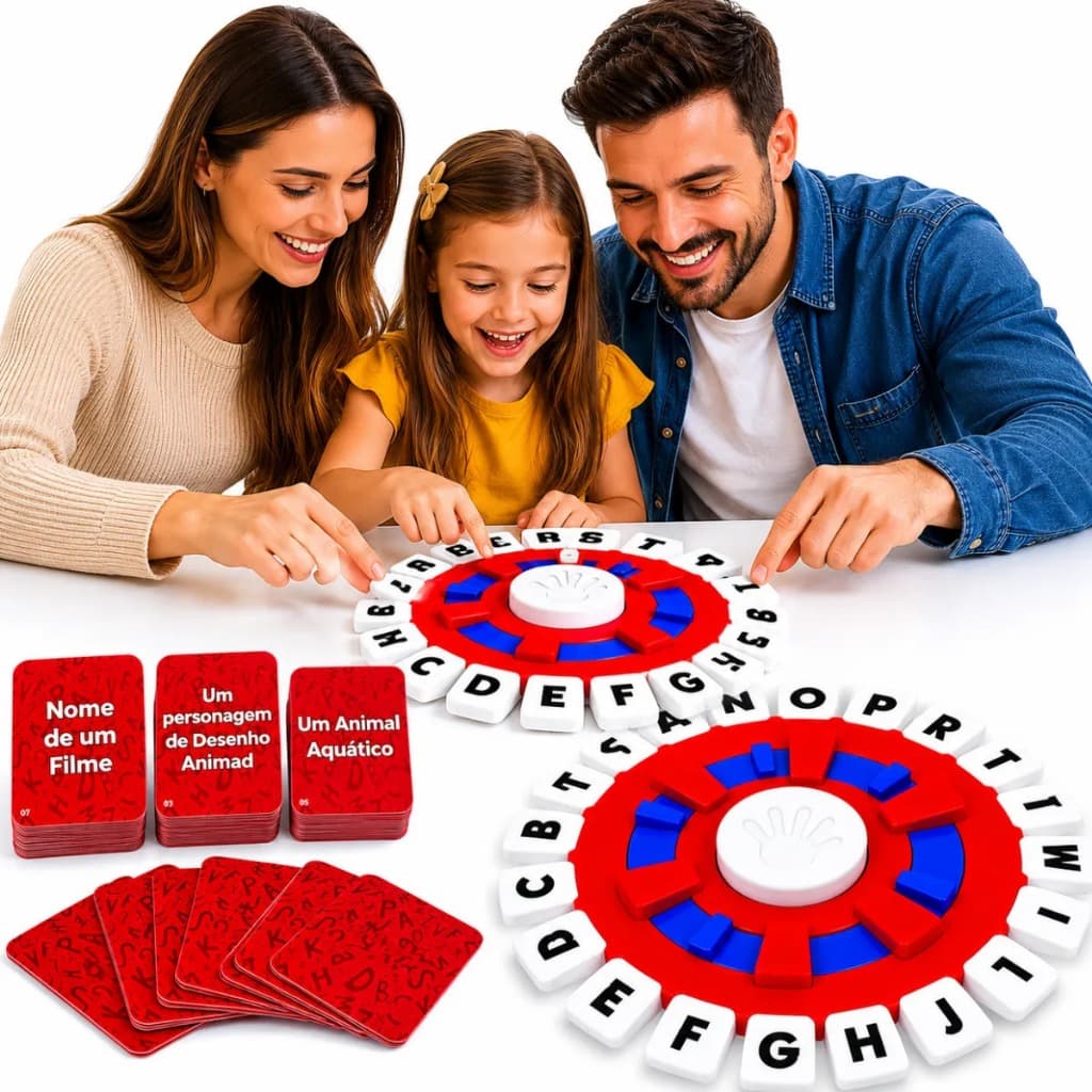 Jogo De Tabuleiro Stop Clássica Português Para Adultos E Crianças Com Temporizador
