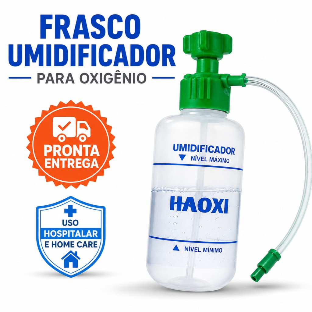 Copo Umidificador De Oxigênio 250 Ml Com Anvisa