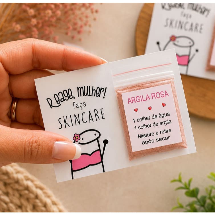 20/40/50/100 mimo para cliente/ flork sincero cards pcts argila argila verde tag cartão saquinho