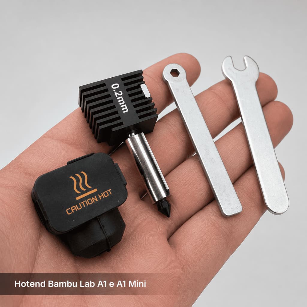 Hotend Completo Compatível Bambu Lab A1 / A1 Mini — Chaves Inclusas