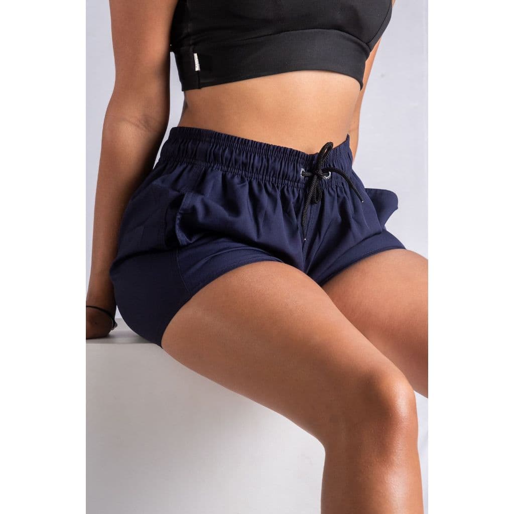 Kit De 05 Shorts Femininos Elastano Com Bolsos Cordão Ajustável Praia Academia Plus Size