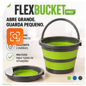 Balde Dobrável Multiuso Retrátil Compacto 23 Litros. 5 Litros  4 Litros Resistente