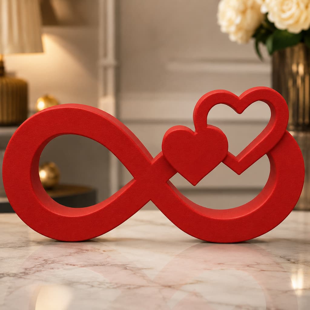 Símbolo do Infinito Decoração do Amor e Da Eternidade Enfeite de Mesa