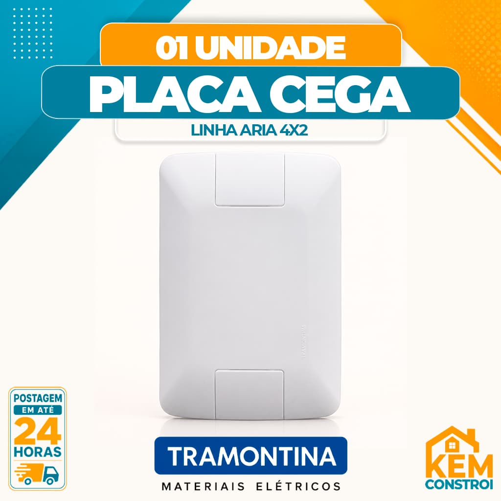 Placa Cega 4x2 Branca Tramontina Linha Aria Modular