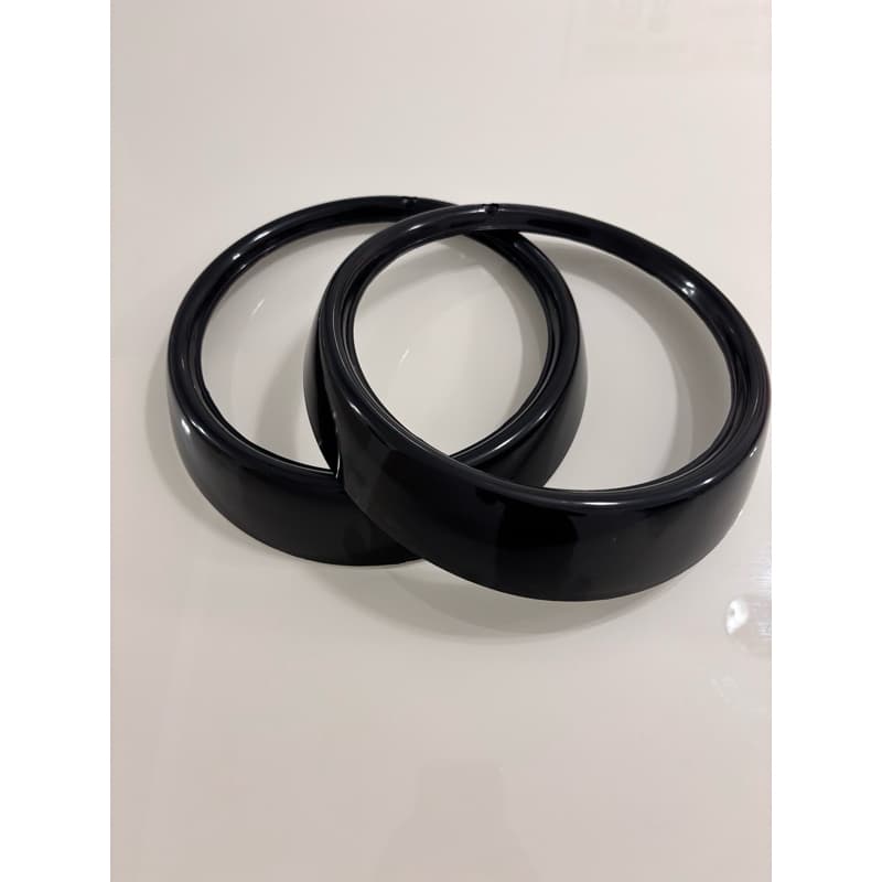 Moldura Aro Farol Fusca / Kombi 75/85 preto 1 Furo Par