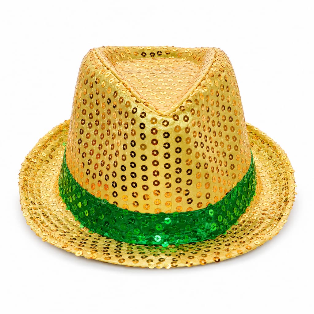 Chapéu Samba Brasil Verde Amarelo Copa Do Mundo Lantejoulas