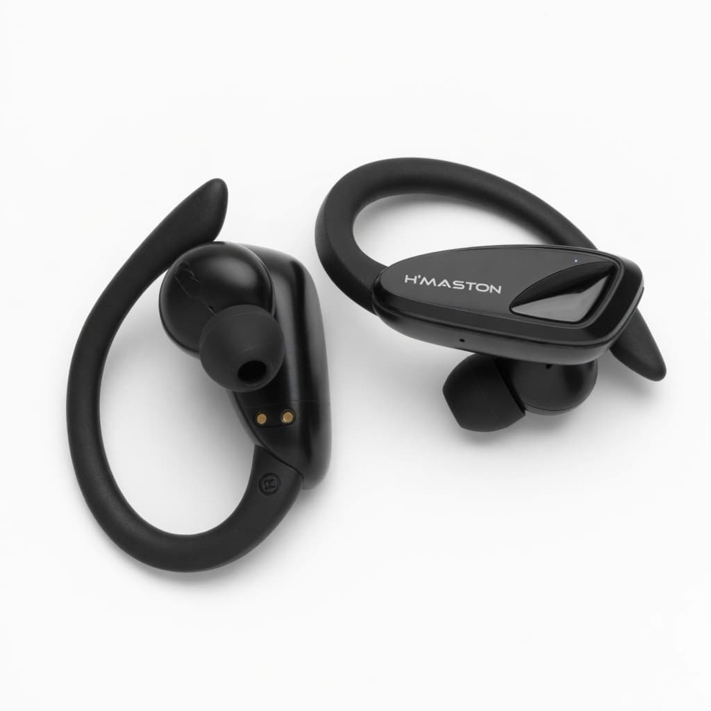 H'maston Fone De Ouvido Sem Fio Tws Com Luz Led 15h Rs-53UP fone sem fio bluetooth original