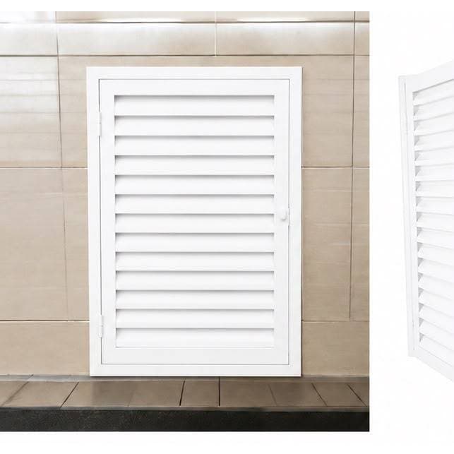 Porta Alçapão 80x60cm Portinhola em Aço Branco