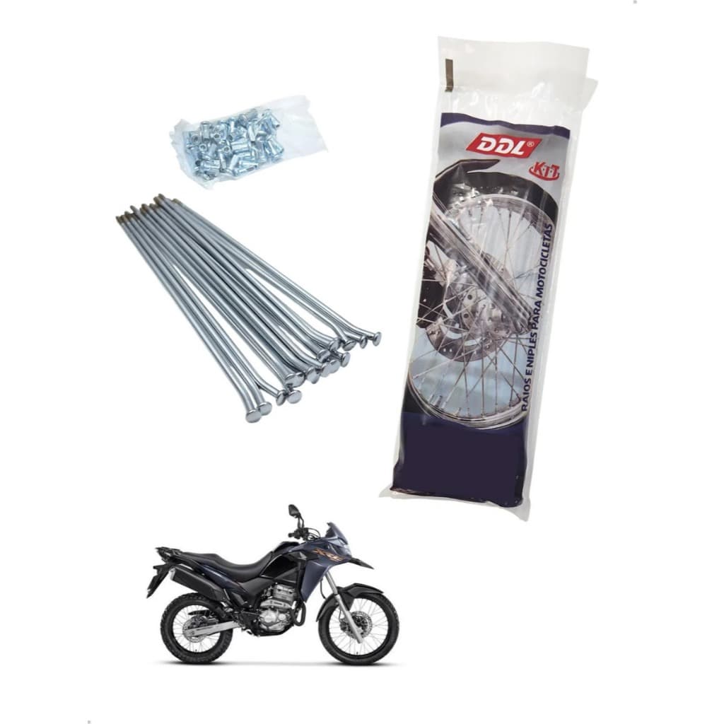 Jogo Raio Ddl 4mm Cromado Traseiro Honda Xre 300